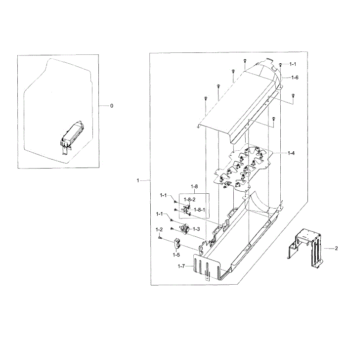 Duct And Burner Diagram and Parts List for DV48J7700EW A2-00 Samsung Dryer