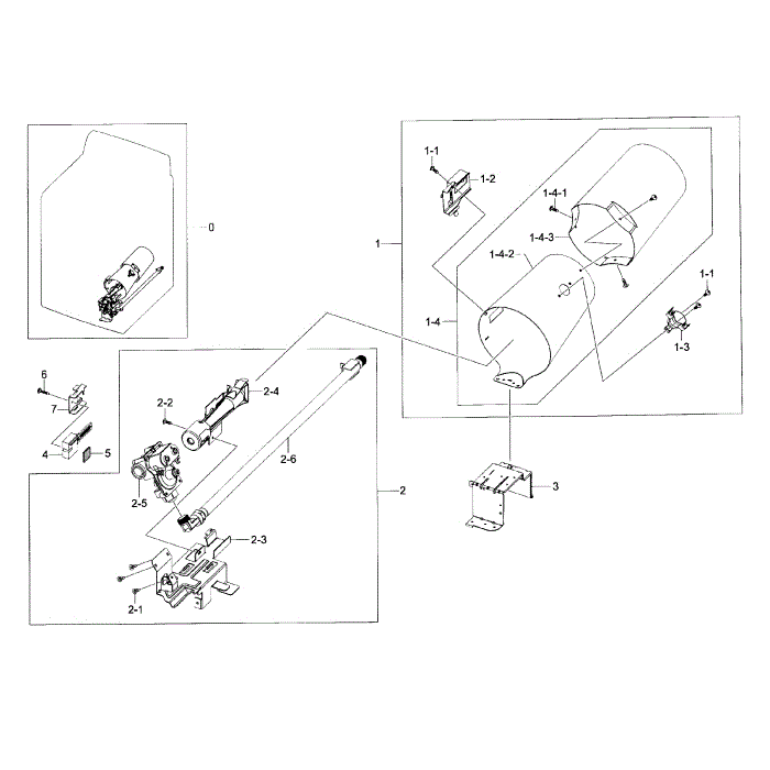 Duct And Burner Diagram and Parts List for DV48H7400GP A2-00 Samsung Dryer