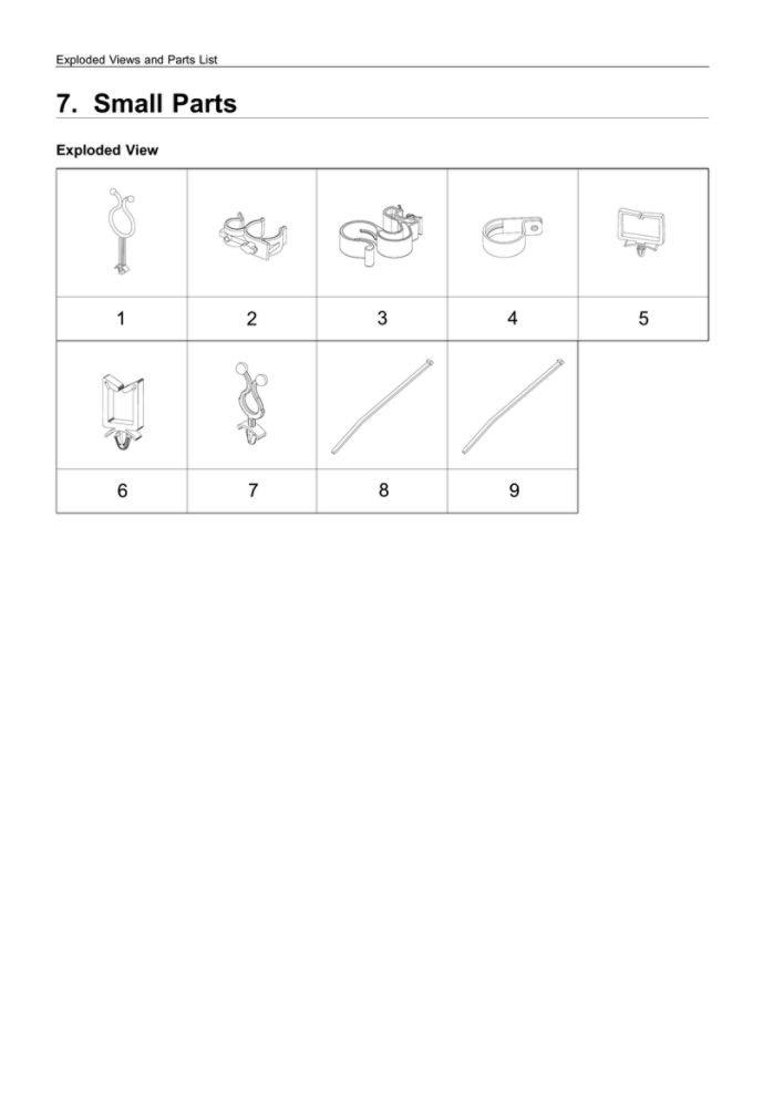 Small Parts Diagram and Parts List for WF45R6100AC US-01 Samsung Washer