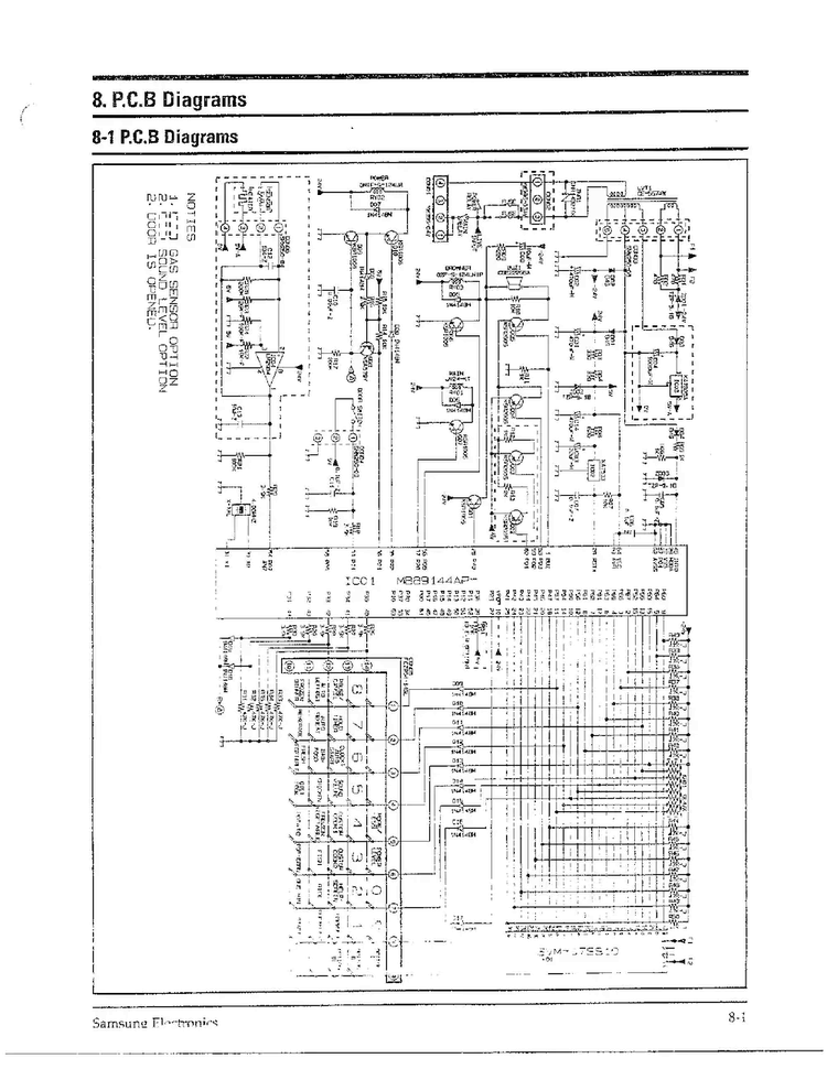 Pcb Diagrams Diagram and Parts List for MW6580W XAA Samsung Microwave