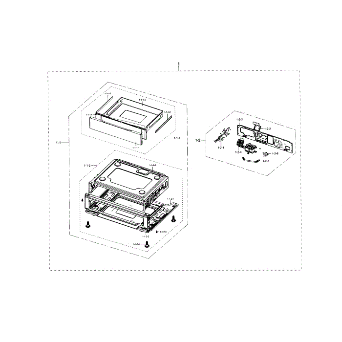 Drawer Diagram and Parts List for NX58J7750SS AA-00 Samsung Range