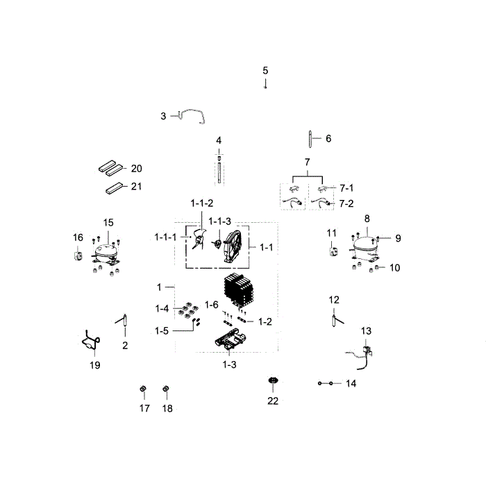 Cycle Diagram and Parts List for RF24J9960S4 AA-01 Samsung Refrigerator