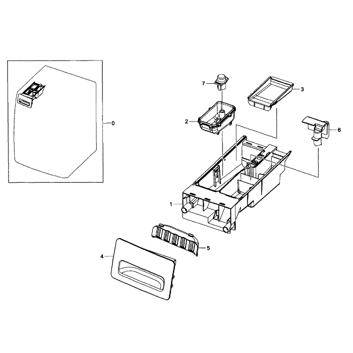 Drawer Assembly Diagram and Parts List for WF361BVBEWR A1-01 Samsung Washer