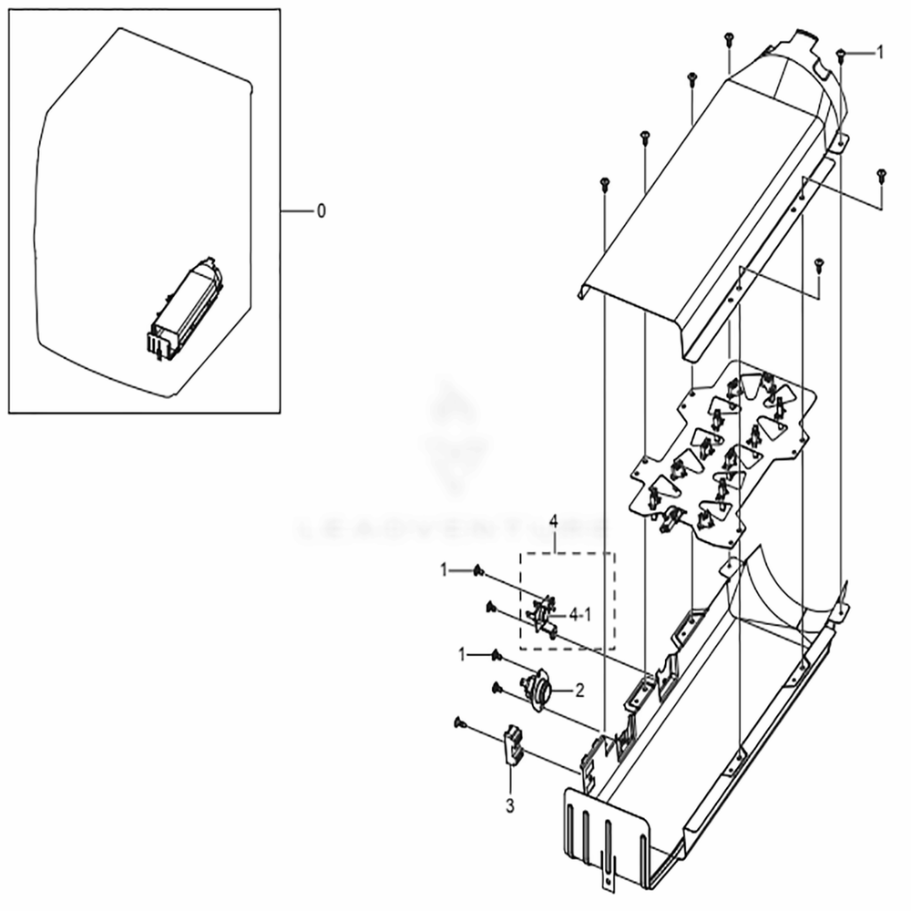 Assembly Duct Heater Diagram and Parts List for DV45K6500EV (A3)(0001) Samsung Dryer