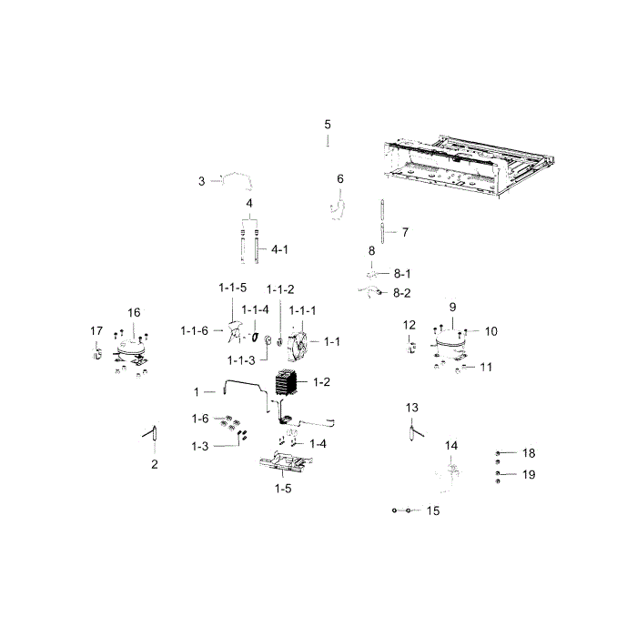 Cycle Diagram and Parts List for RF23J9011SR (AA)(0000) Samsung Refrigerator