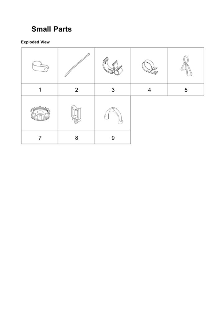 Small Parts Diagram and Parts List for WA45H7000AW AA-11 Samsung Washer