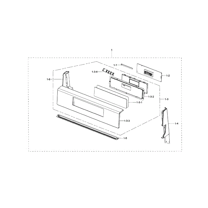 Control Diagram and Parts List for NX58H5650WS AA-01 Samsung Range