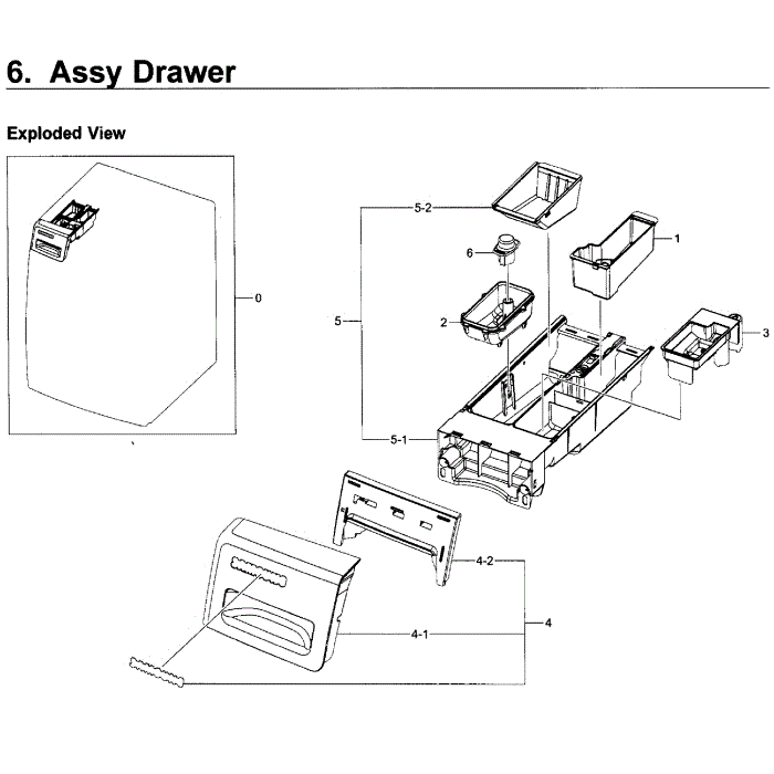 Drawer Diagram and Parts List for WF350ANP XAA-00 Samsung Washer