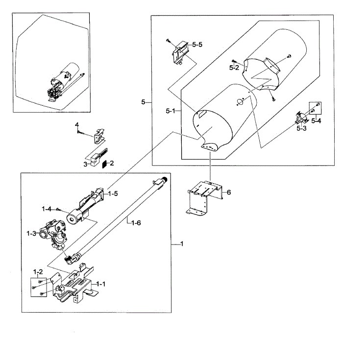 Heater Assembly Diagram and Parts List for DV448AGP XAA-02 Samsung Dryer