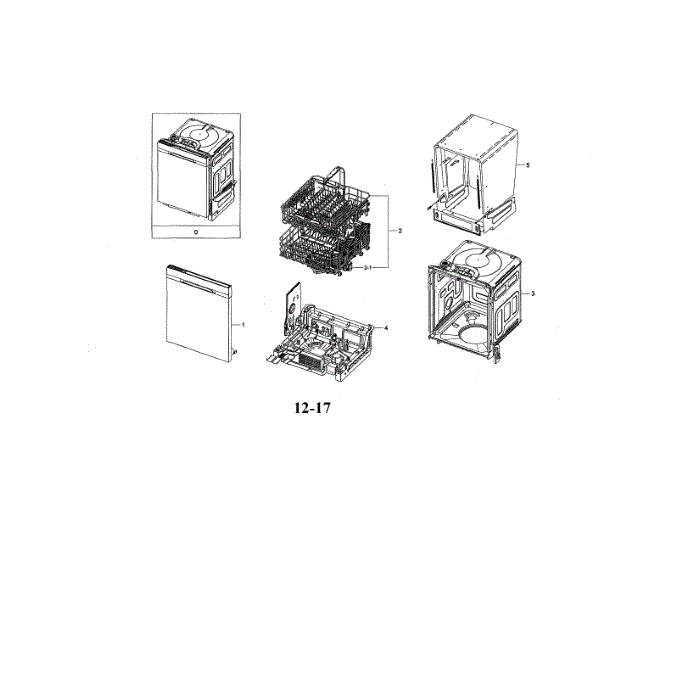 Unit Diagram and Parts List for DW80K5050UG AA-00 Samsung Dishwasher