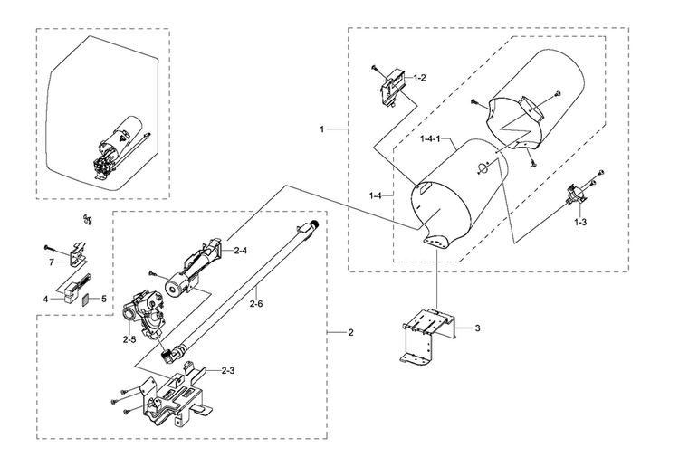 Duct & Burner Diagram and Parts List for DV511AGR XAA-0003 Samsung Dryer