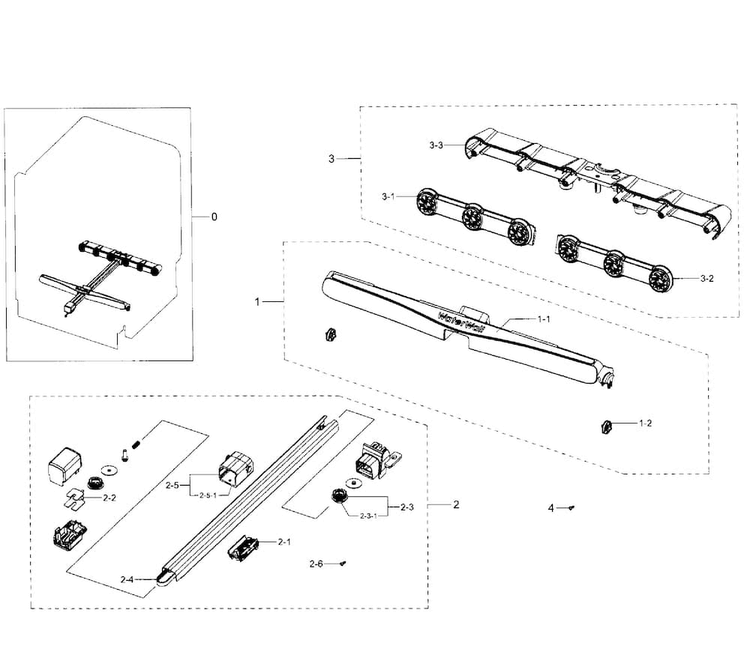 Motion Assy Diagram and Parts List for DW80J7550US AA-0000 Samsung Dishwasher