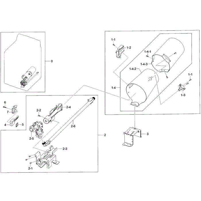 Heater Assembly Diagram and Parts List for DV50F9A7GVW A2-00 Samsung Dryer