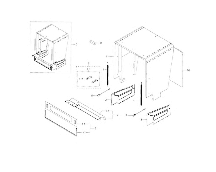 Cas Diagram and Parts List for DW80F600UTS AA-0001 Samsung Dishwasher