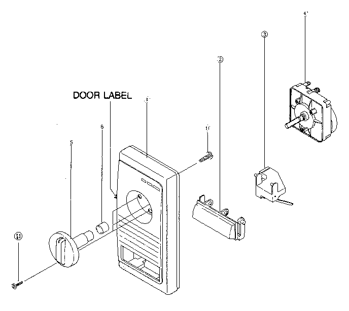 Control Box Diagram and Parts List for 4018901080  Kenmore Microwave