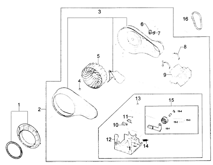 Motor Assy Diagram and Parts List for DV220AEW XAA Samsung Dryer