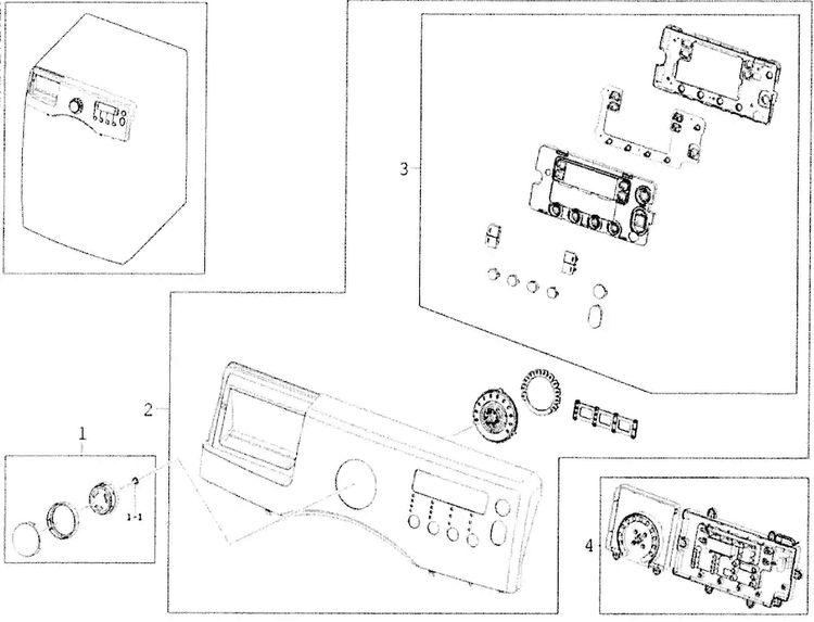 Panel Diagram and Parts List for WF350ANW XAA-0000 Samsung Washer