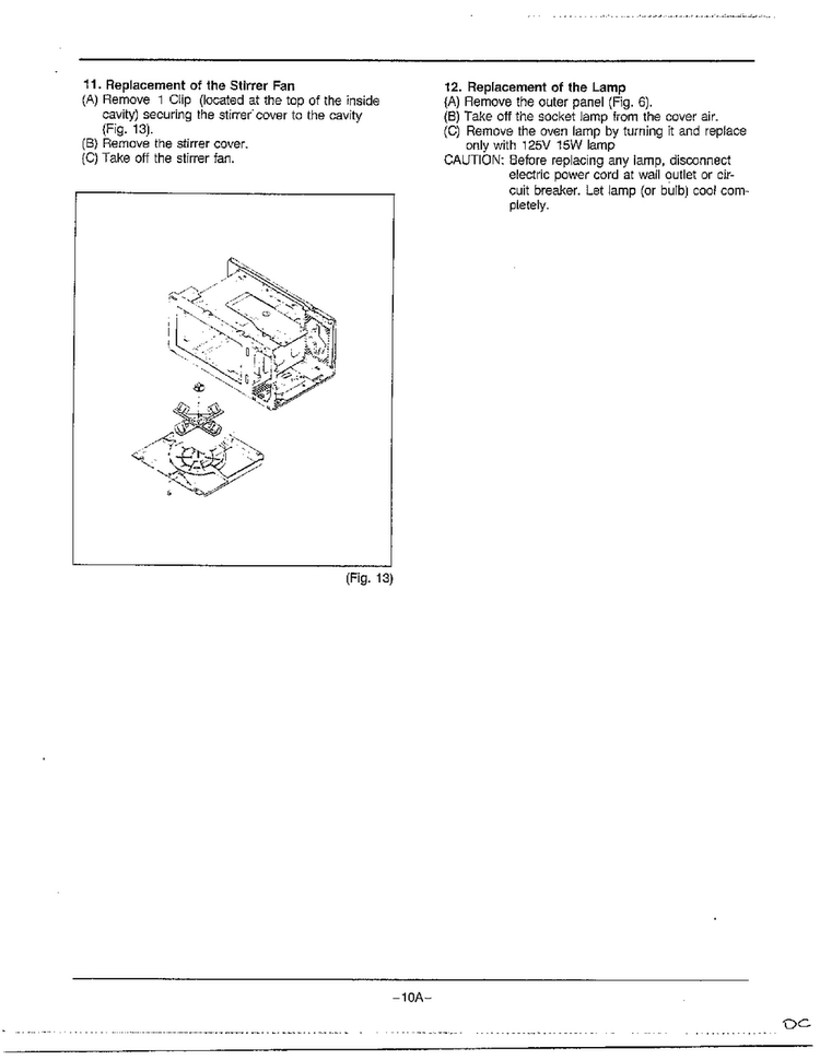 Disassembly/parts Replacement Page 4 Diagram and Parts List for MW2170U XAA Samsung Microwave