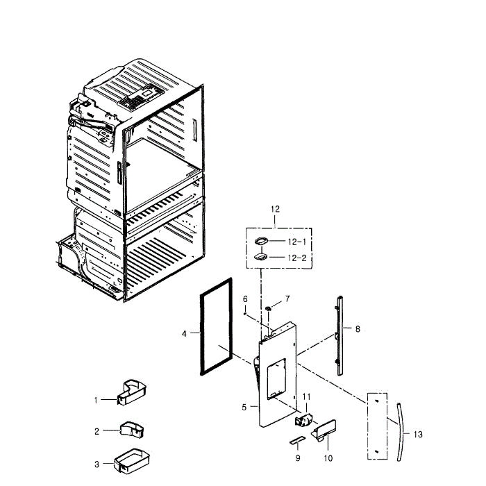Left Door Diagram and Parts List for RF4267HARS XAA-01 Samsung Refrigerator