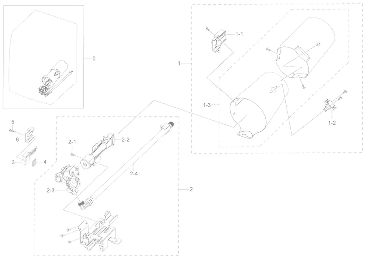 Duct & Burner Diagram and Parts List for DV45K6200GW A3-0000 Samsung Dryer