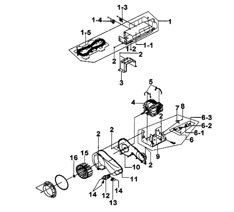 Heater/motor Diagram and Parts List for DV203AEW XAA-0000 Samsung Dryer