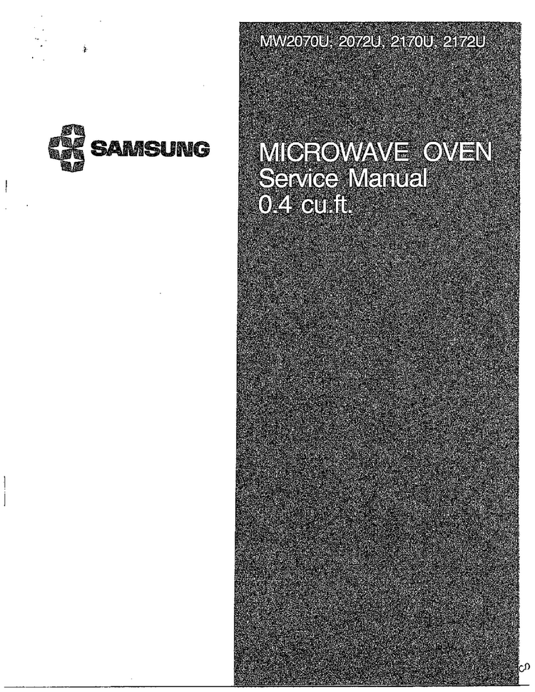 Samsung Microwave Oven Front Cover Diagram and Parts List for MW2170U XAA Samsung Microwave