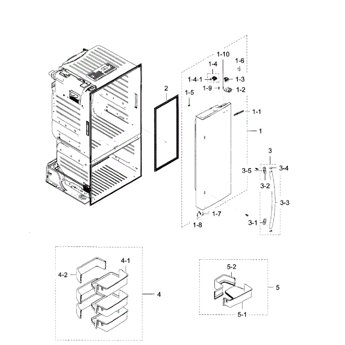 Fridge Door R Diagram and Parts List for RF28HFEDBSR AA-09 Samsung Refrigerator