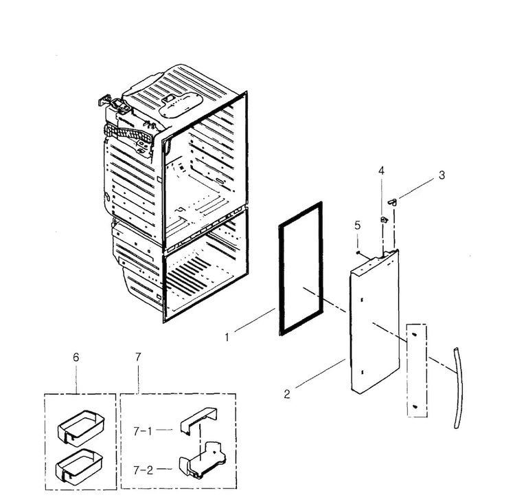 Right Door Diagram and Parts List for RFG296HDRS XAA-0001 Samsung Refrigerator