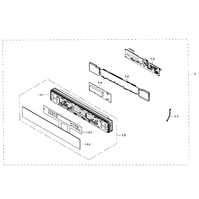 Control Panel Diagram and Parts List for MC12J8035CT AA-00 Samsung Microwave Oven Combo