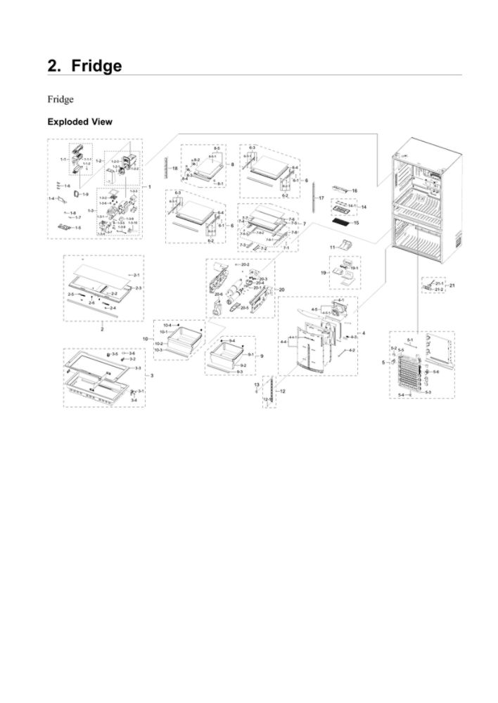 Refrigerator Parts Diagram and Parts List for RF22NPEDBSR AA-05 Samsung Refrigerator