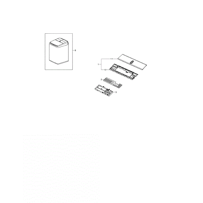 Control Panel Diagram and Parts List for WA50K8600AV AA-00 Samsung Washer