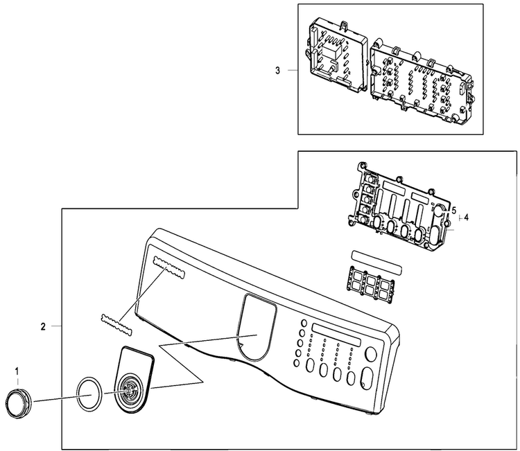 Fr Panel Diagram and Parts List for DV410AGR XAA Samsung Dryer