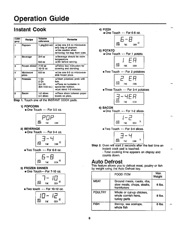 Operation Guide Page 2 Diagram and Parts List for MW5620T XAA Samsung Microwave