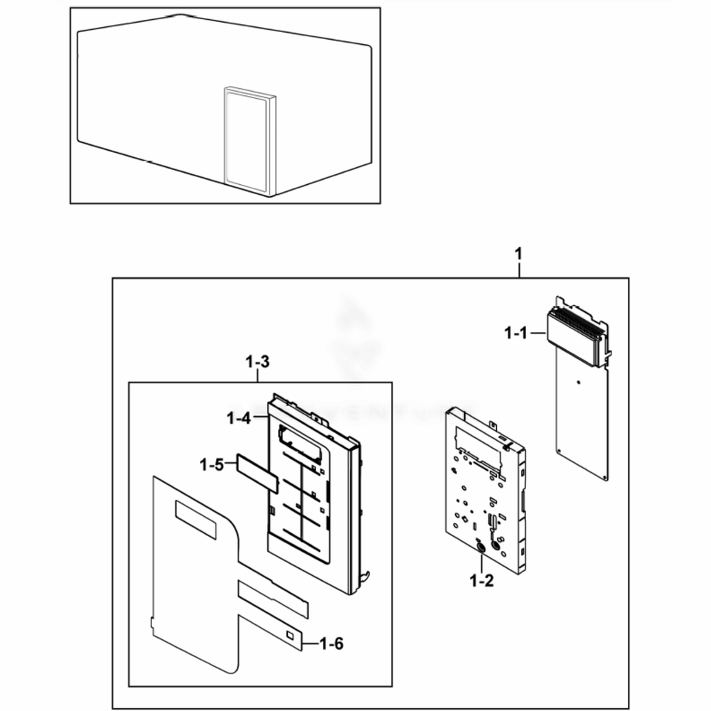 Assembly Control Diagram and Parts List for SMH9151B  Samsung Microwave