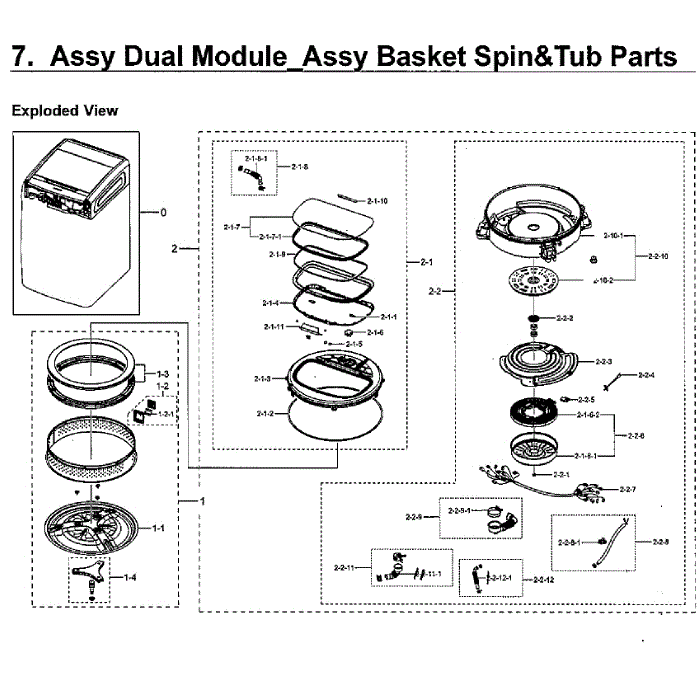 Dual Module 2 Diagram and Parts List for WV60M9900AW A5-01 Samsung Washer