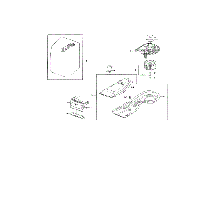 Duct Scroll Diagram and Parts List for WF461ABP XAA-01 Samsung Washer