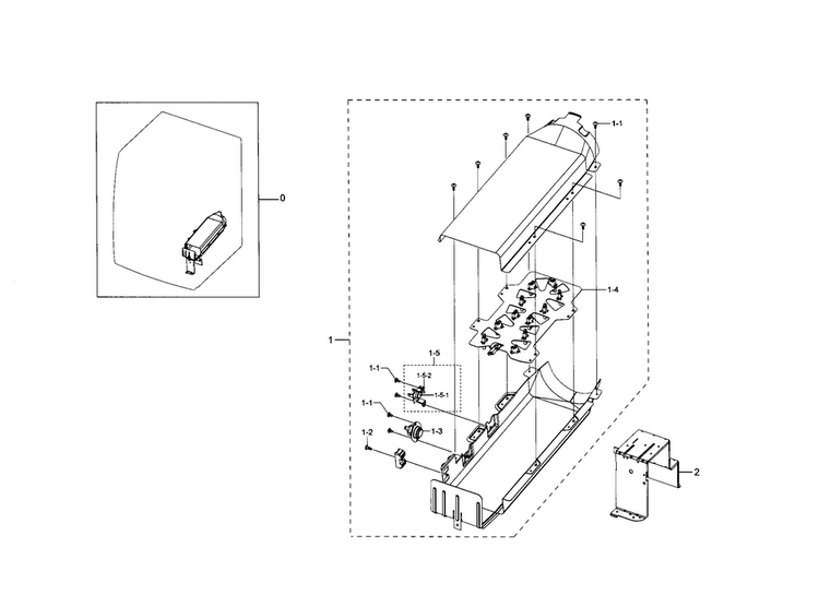 Duct Heater Diagram and Parts List for DV331AEW XAA-0002 Samsung Dryer