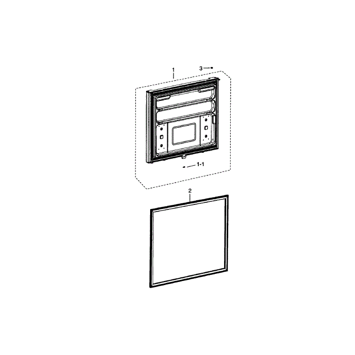 Freezer Door Diagram and Parts List for RB215ACPN XAA-01 Samsung Refrigerator