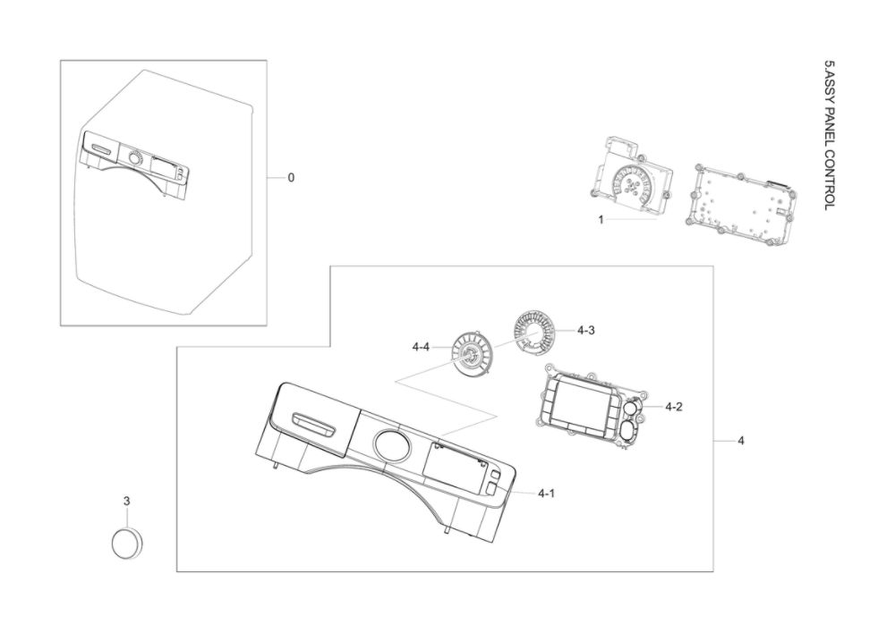 Control Panel Assembly Diagram and Parts List for WF42H5200AF A2-11 Samsung Washer