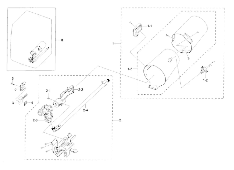 Duct & Burner Diagram and Parts List for DV42H5400GW A3-0000 Samsung Dryer