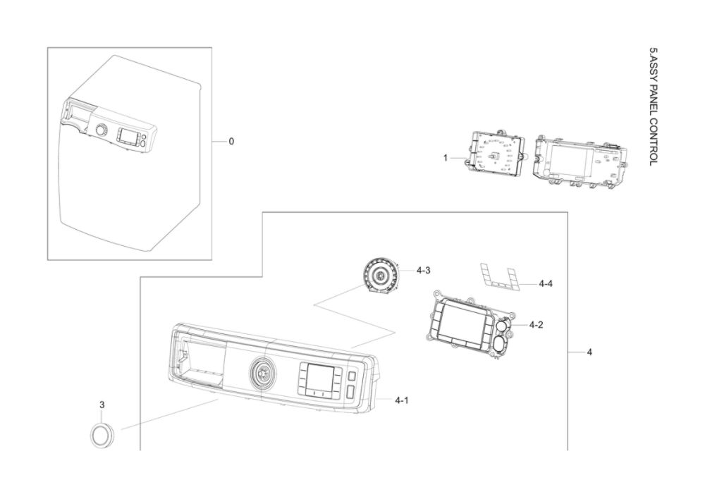 Control Panel Assembly Diagram and Parts List for WF56H9100AV A2-00 Samsung Washer