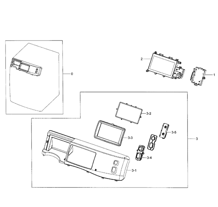 Control Panel Diagram and Parts List for WF457ARGSGR AA-0002 Samsung Washer