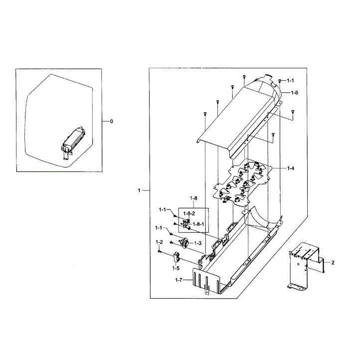 Heater Assembly Diagram and Parts List for DV455EVGSGR AA-01 Samsung Dryer
