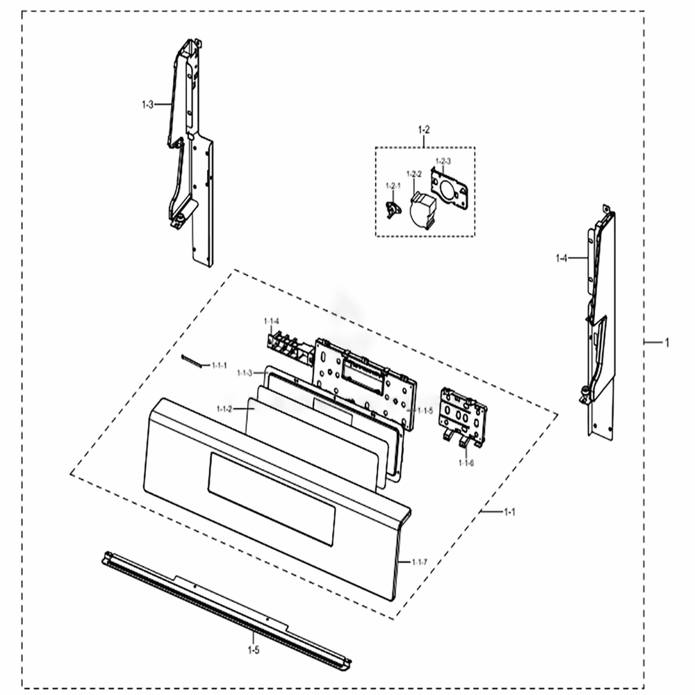 Assembly Control Diagram and Parts List for NX58M6850SS (AA)(0001) Samsung Range