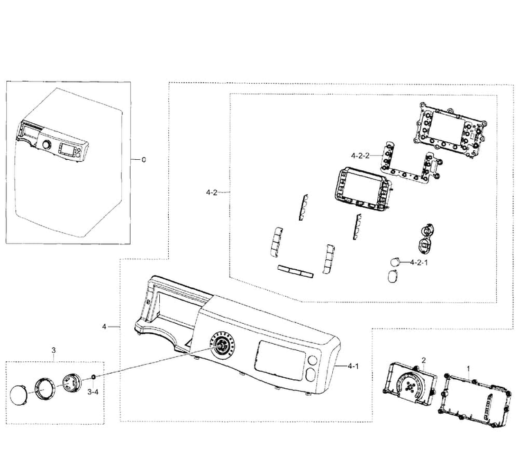 Control Panel Diagram and Parts List for WF520ABP XAA-0007 Samsung Washer