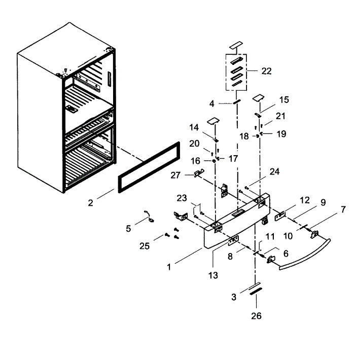 Flexzone Door Diagram and Parts List for RF31FMESBSR AA-00 Samsung Refrigerator