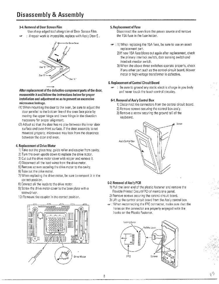 Assembly And Disassembly Page 2 Diagram and Parts List for MW6350W XAA Samsung Microwave