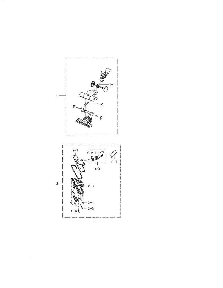Brush Diagram and Parts List for VCC96P0H1G XAA Samsung Upright Vacuum