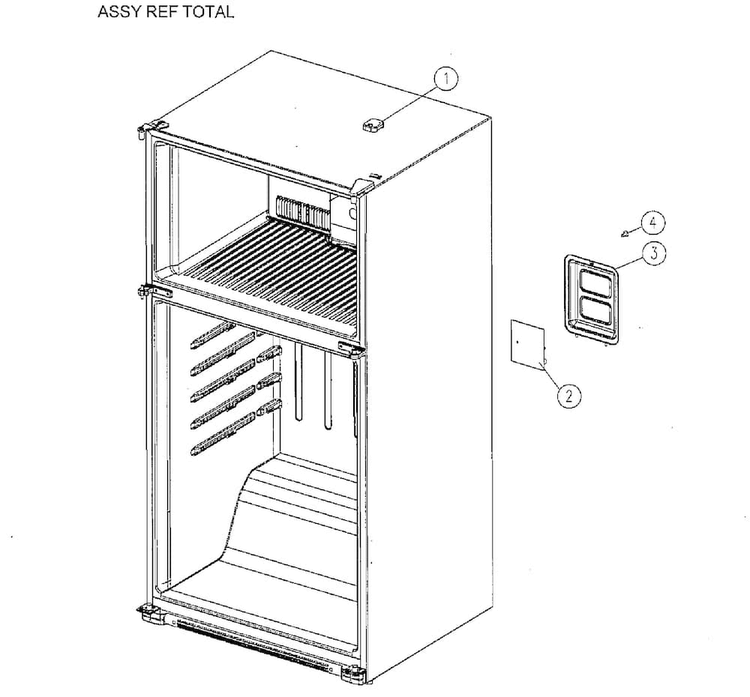 Cabinet Diagram and Parts List for 11171215610  Kenmore Refrigerator