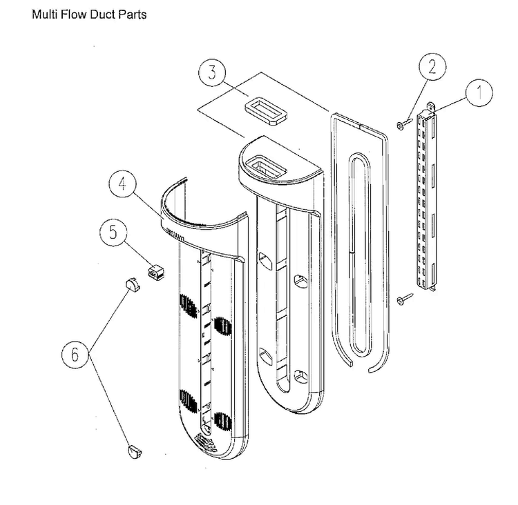 Duct Parts Diagram and Parts List for 11171212610  Kenmore Refrigerator